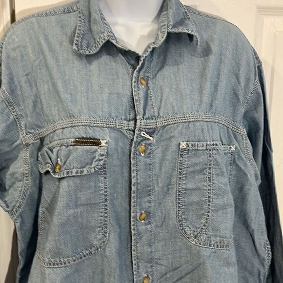 Calvin Klein Denim button down shirt - Picture 3 of 8